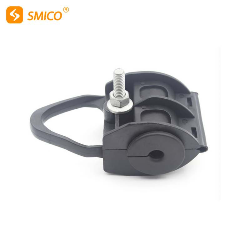 PA66 Nylon FTTH Cable Suspension Clamp ، يستخدم لتركيب الكابلات الضوئية في الهواء